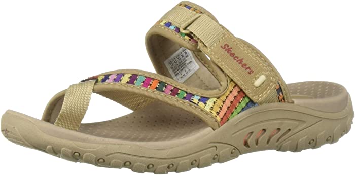 Skechers Women's Reggae-Mad Swag-Toe Thong Woven Sandal