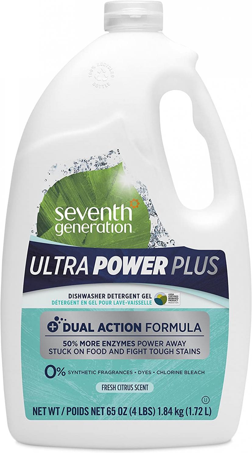 Seventh Generation Ultra Power Plus Auto Dish Gel, Fresh Citrus Scent, 65 Ounce