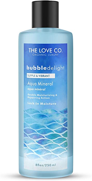 THE LOVE CO. Aqua Bubble Bath For Bath Tub Aromatherapy Epsom Salt Based Bubble Bath Soap Luxury Bath For Dry Skin Moisturising And Relaxing Bubble Bath For Kids & Adults