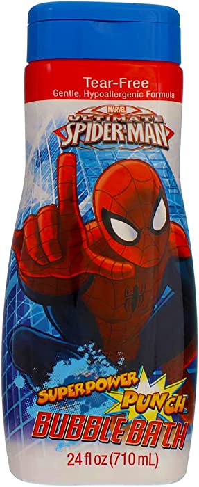 Spiderman Bubble Bath 24 Ounce Superpower Punch (709ml) (2 Pack)