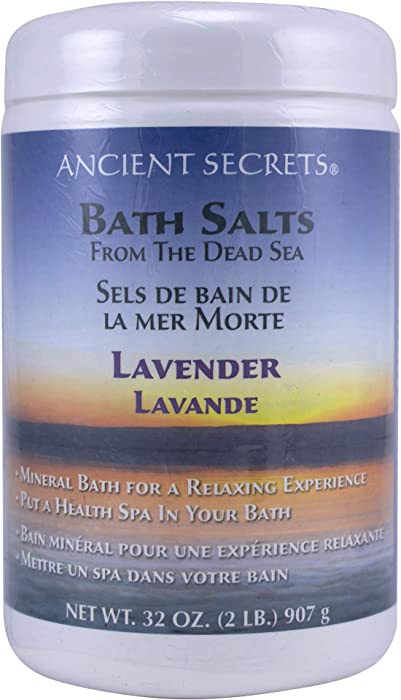 Ancient Secrets Mineral Baths, Aromatherapy Dead Sea, Lavender, 32 oz (2 Lbs) 908 G (Pack of 2)