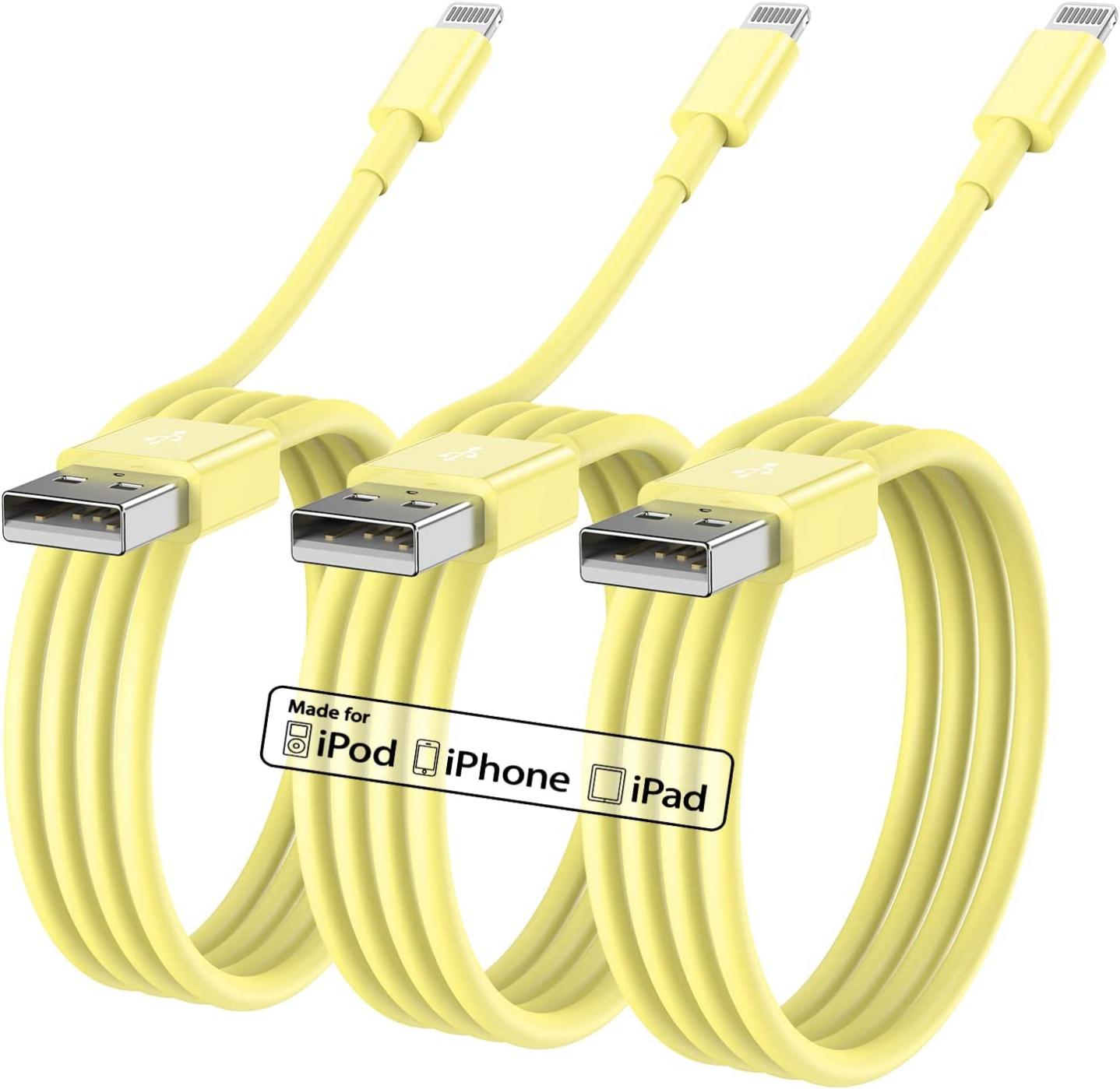 3Pack 10Ft Apple Charger Cable, [Apple MFi Certified]Long Apple Lightning to USB Cable 10 Feet,Fast iPhone Charging Cord 10 Foot for Apple iPhone 13/12/11 Pro/11/XS MAX/XR/8/7/6s/6/5S/SE iPad Original