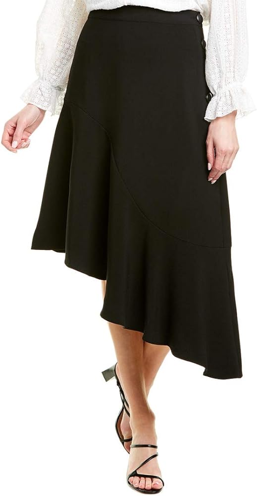 Vince Camuto Asymmetrical Button-Up Skirt