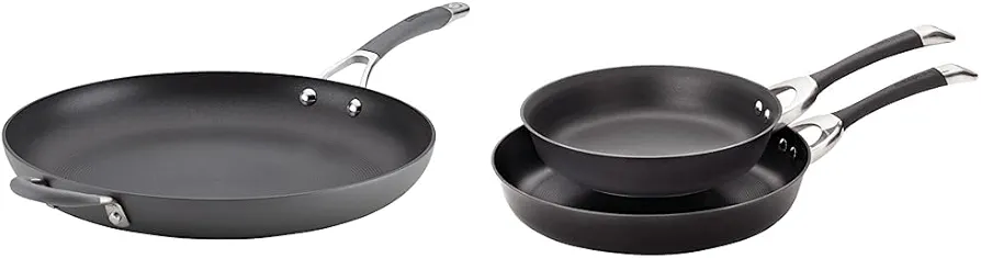 Circulon - 83906 Radiance Hard Anodized Nonstick Frying Pan/Fry Pan & Symmetry Hard Anodized Nonstick Frying Pan Set/Skillet Set - 10 Inch and 12 Inch