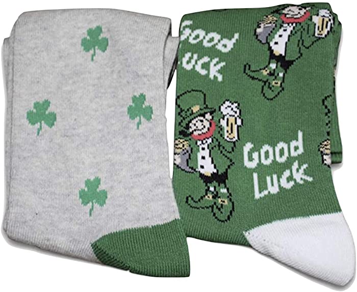 American Eagle Men's Lot of 2 Pair Good Luck Clovers Crew Socks Pairs Sock