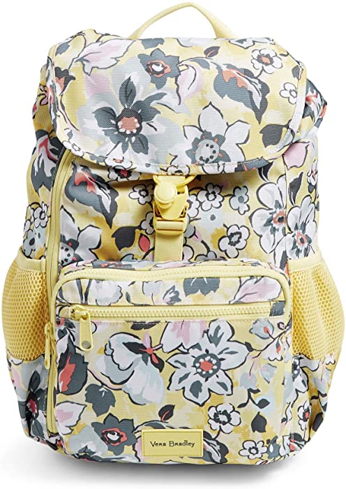 Vera Bradley womens Recycled Lighten Up Reactive Daytripper Backpack Bookbag, Sunny Garden, One Size US