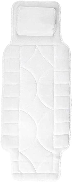 Spa Bath Pillow Mat, Soft White Bath Pillow Mat Ergonomic Bath Pillows Breathable Full Body Bath Mat for Supporting Head for Supporting Spine for Men and Women