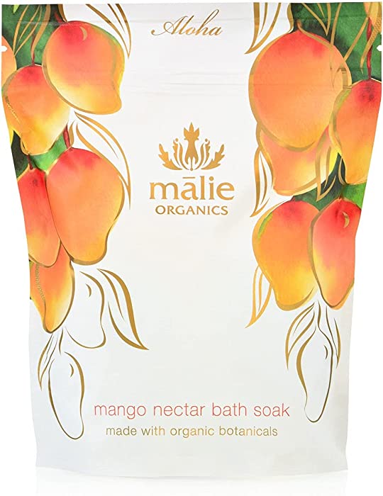 Malie Organics Mango Nectar Therapeutic at Home Bath Soak, Mango Nectar, 20 oz.