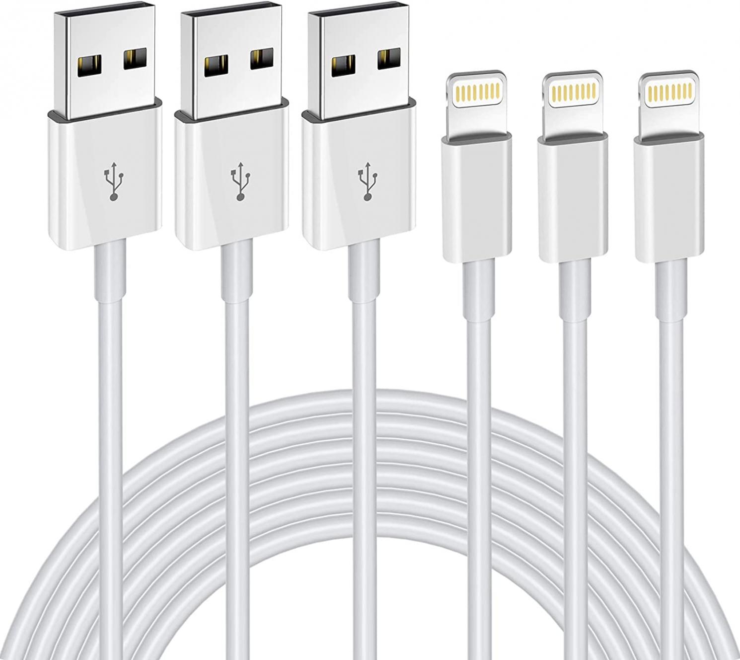 iPhone Charger 3Pack 6FT MFi Certified Lightning Cable Fast Charging Cords Apple Charger Compatible with iPhone 14 13 12 11 XS XR X Pro Max Mini 8 7 6S 6 Plus 5S SE iPad iPod AirPods