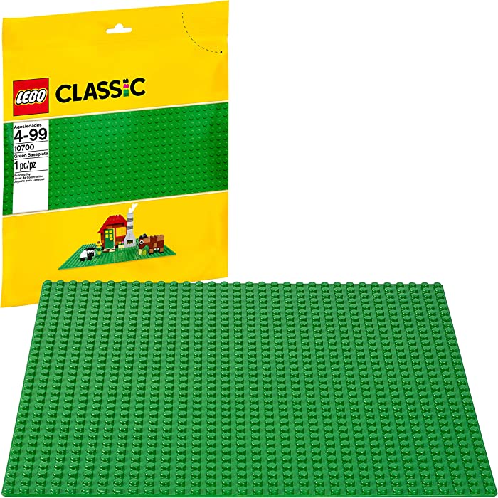 LEGO Classic Green Baseplate 2304 Supplement for Building, Playing, and Displaying Creations, 10in x 10in, Large Building Base Accessory for Kids and Adults (1 Piece)