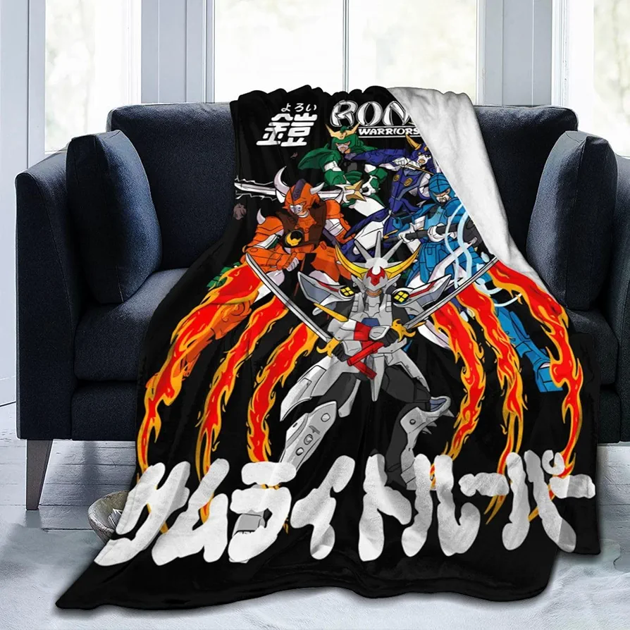 Blanket Ronin Anime Warriors Manga Soft and Lightweight Flannel Throw Blankets for Use in Bed, Living Room and Travel 60"X50"