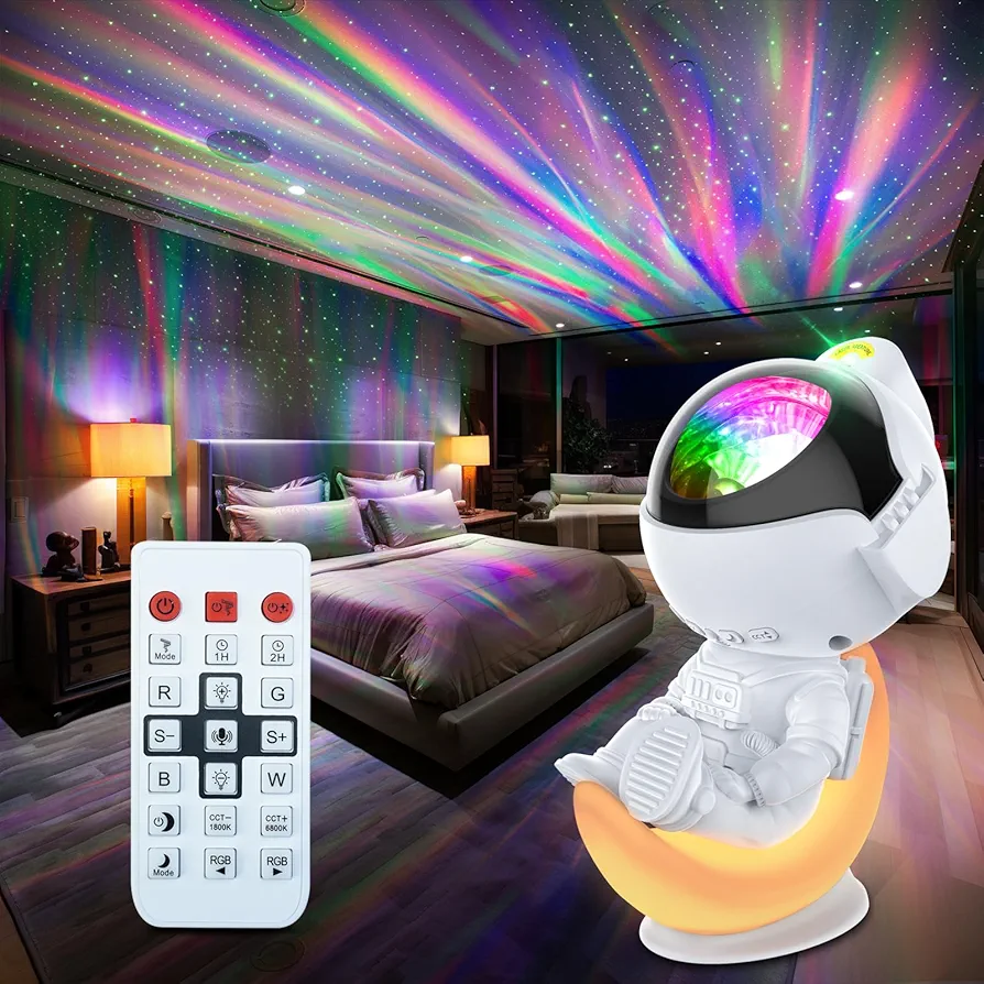 Astronaut Projector, Space Projector Galaxy Projector for Bedroom, Star Projector Night Light with Timer and Remote, Kids Adults Room Decor Aesthetic, Gifts for Christmas, Birthdays