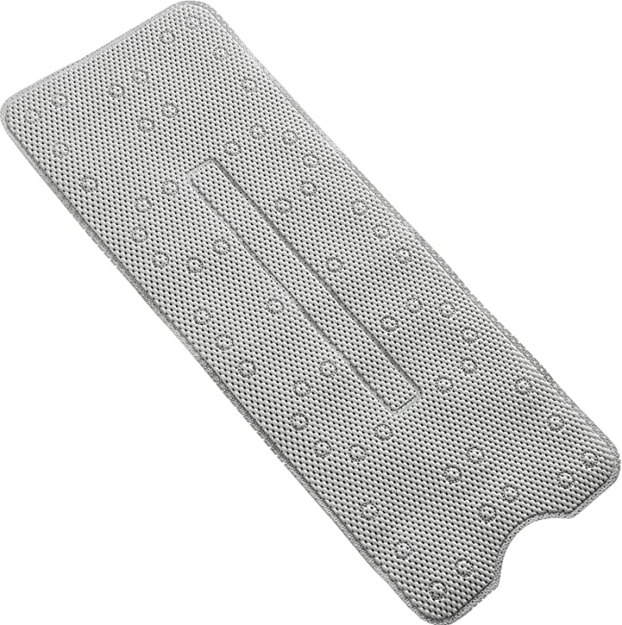 Webos Bathtub Mat Non Slip: Soft Safety Foam Bath Mat for Tub Suitable for Elderly and Kids Extra Long 40x16Inch with Drain Holes and Suction Cups Massage Tub & Shower Mat for Bathroom (Light Grey)