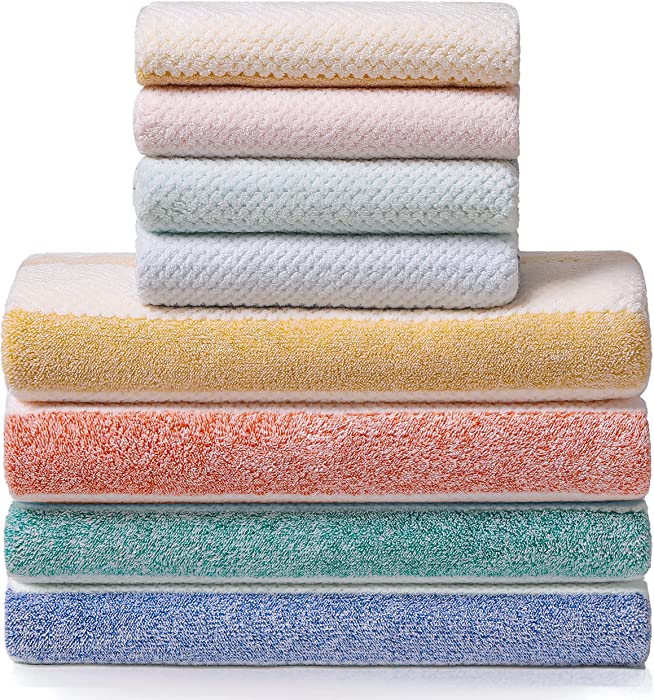 Microfiber Bath Towels 4 Colors for Shower Pool Beach Bathroom Super Absorbent,Soft,Quick Dry,Lightweight