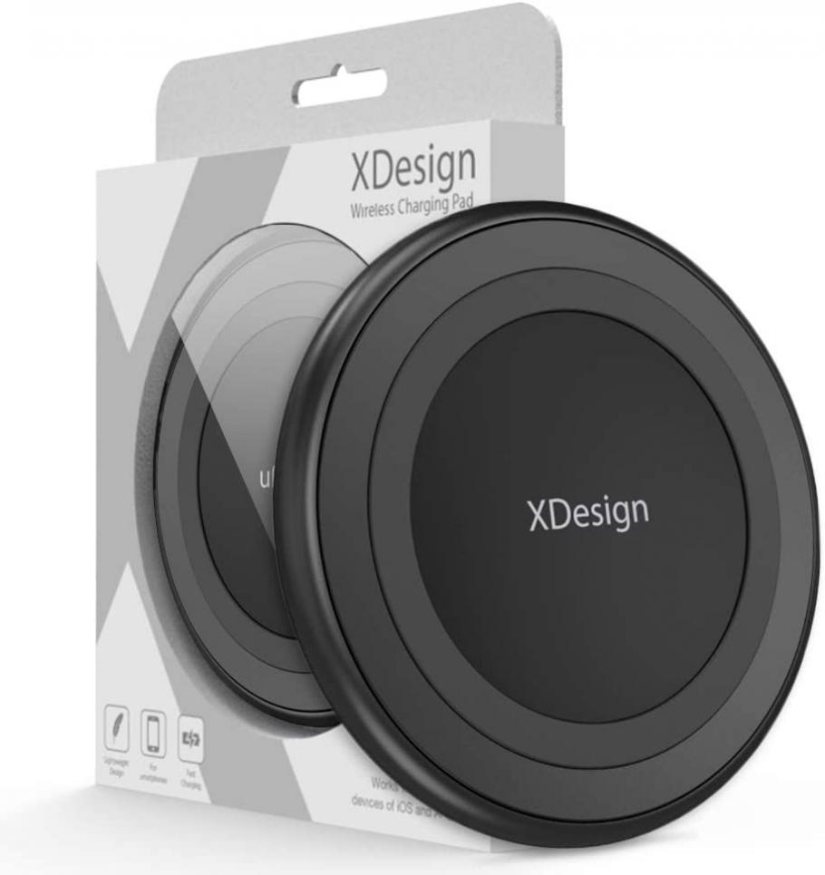 XDesign Wireless Charger for iPhone 12 Mini, 12, 12 Pro, 12 Pro Max, SE (2020), 11 Pro Max, Xs Max, XR, AirPods, Galaxy S20 S10 S9 S8 Note 10 9, 10W Qi-Certified Station Anti-Slip Base [No AC Adapter]