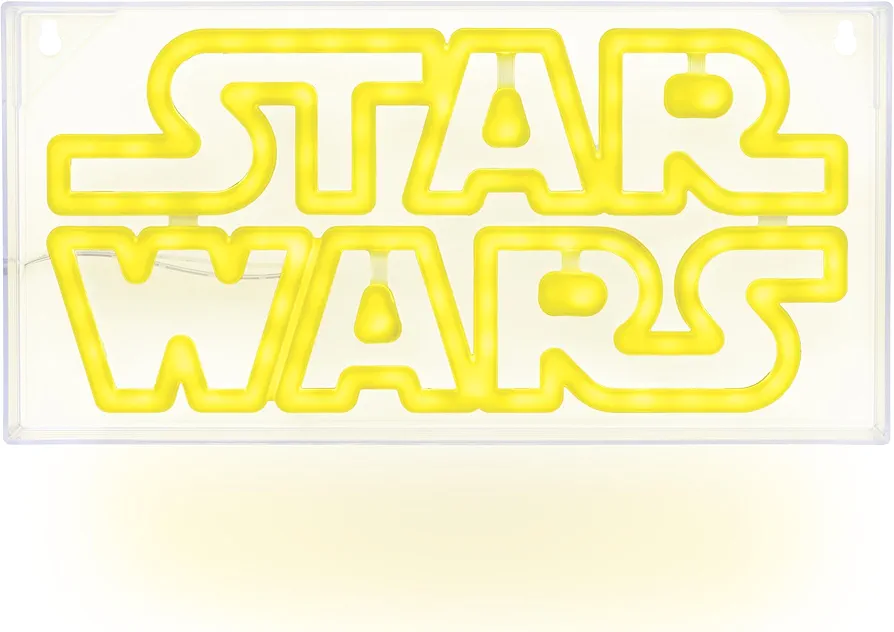 Paladone Star Wars LED Neon Logo Light Sign - Wall Mountable or Free Standing - Great Gift & Room Decor for Star Wars Fans