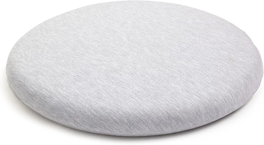 Removable Round Chair Cushions, Memory Foam Chair Pads Comfortable Mat, Non-slip Breathable Seat Cushion, Suitable for Office, Living Room, Dining Room, Washable -15.7x15.7x1.77 Inches (Light Grey)