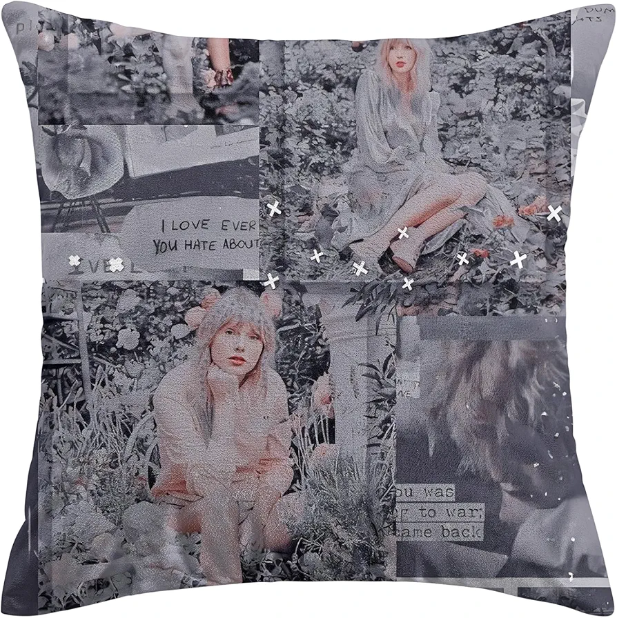 Singer Taylor Pillowcase Bedroom Couch Sofa Square Pillow Case Home Decorative Throw Pillow Covers 18x18 Inch ( )