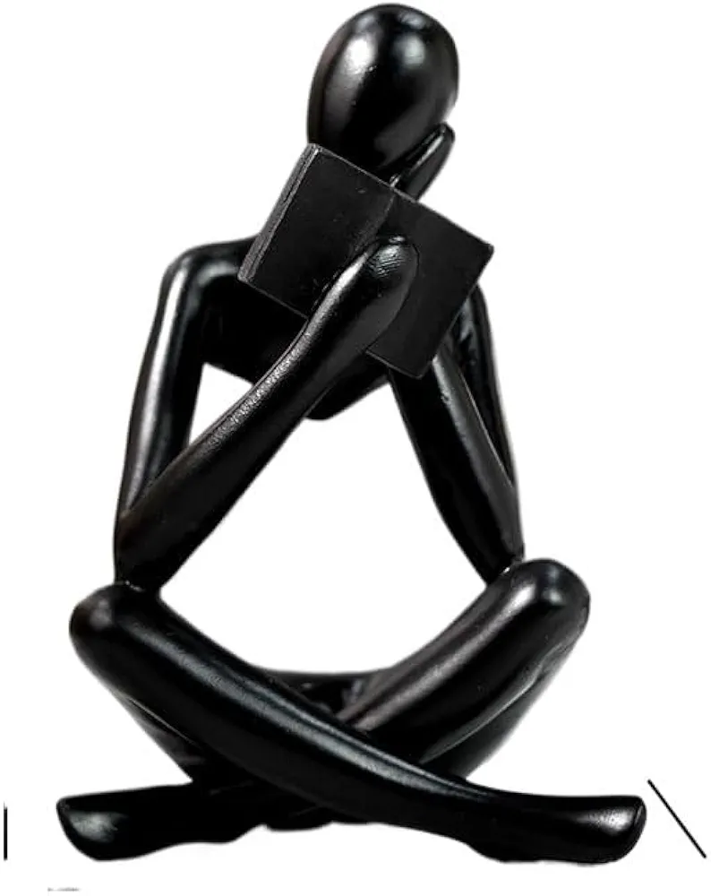 Modern Home Decoration Sculptures & Figurines for Interior Abstract Figure Statue Nordic Living Room Ornaments Table Decorations (Color : Black-A, Size : Medium)