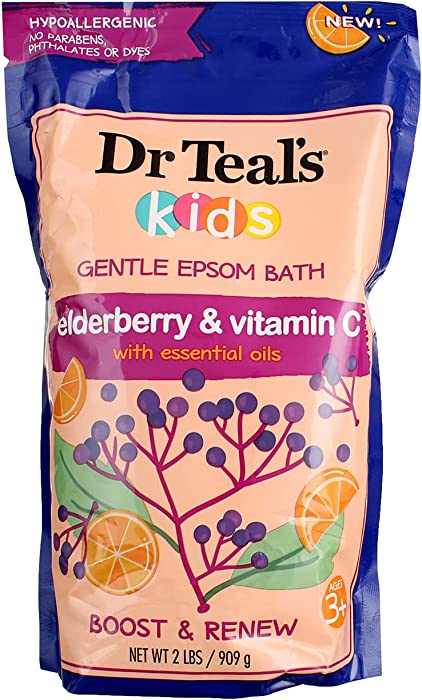 Dr Teal's Kids Gentle Epsom Bath Sleep Soak ~ Elderberry & Vitamin C with Essential Oils