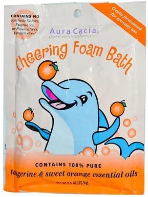 Aura Cacia Foam Bath Cheering Tangerine & Sweet Orange -- 2.5 oz