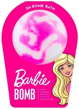 DA BOMB Barbie Swirl Bath Bomb, 7oz,Pink/White,SQ2372862