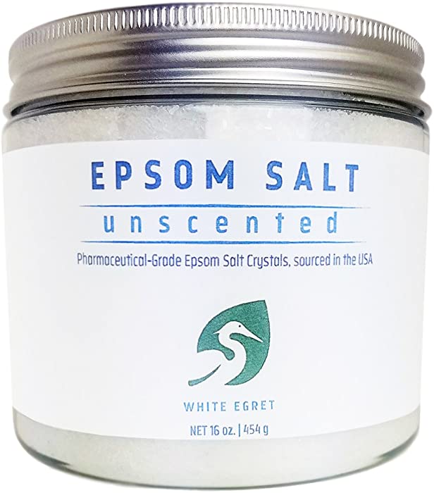 White Egret Pharmaceutical Grade Bath Epsom Salt, 16 Ounce