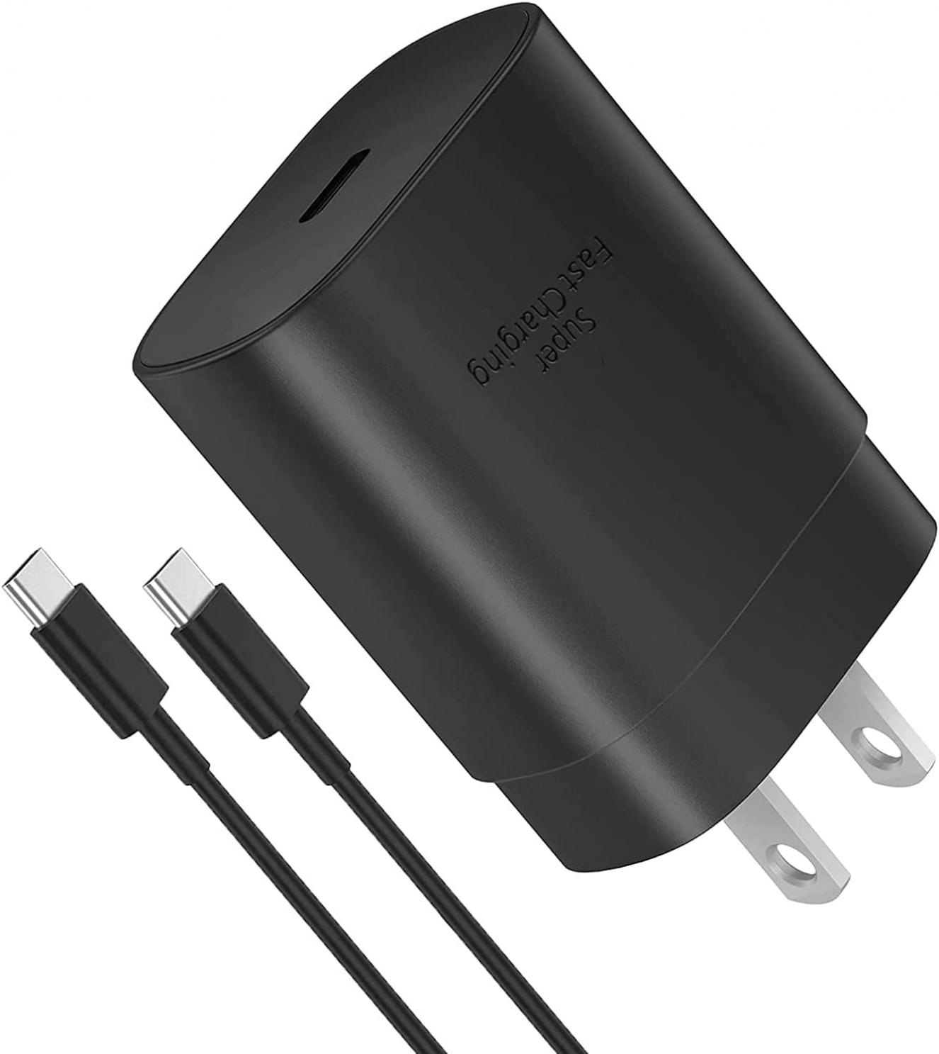 Super Fast Type C Charger, PD 25W USB-C Wall Charger for Samsung Galaxy S22/ S21/S21+/S21 Ultra/S20/S20+/S20 Ultra/Note 20/Note 20 Ultra/Note 10/Note10+, Type C Charger Block + 4-ft USB C to C Cable