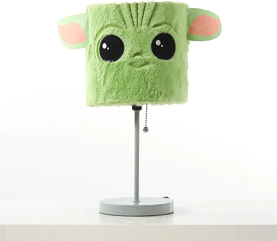 Idea Nuova Star Wars: The Mandalorian The Child Plush Shade Table Lamp, Green