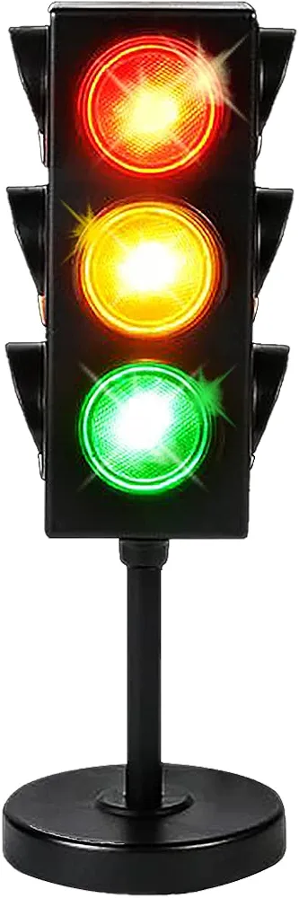 ArtCreativity Traffic Light Table Lamp for Kids, 1 PC, Bedside Lamp with Color Changing LEDs, Cool Nightlight for Girls and Boys, Decorative Lamp for Living Room, Bedroom, or Playroom, 11 Inches