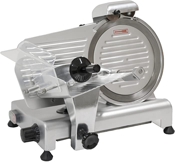 American Eagle Heavy Duty 1/4HP 10" Meat Slicer Polished Aluminum ETL/NSF/CE