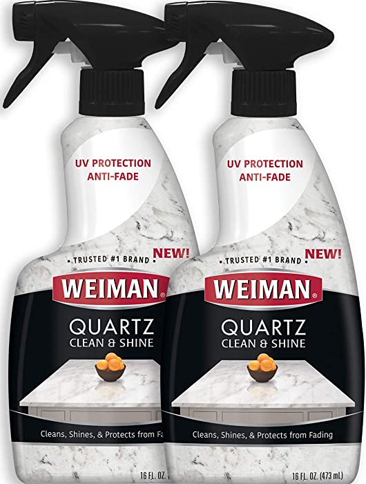 Weiman Quartz Countertop Cleaner and Polish (2 Pack) Clean and Shine Your Quartz Countertops Islands and Stone Surfaces with Ultra Violet Protection