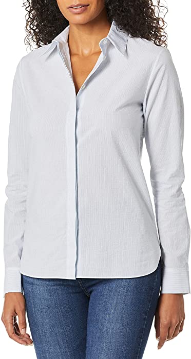 Theory Women's Long Sleeve Classic Straight Shirt