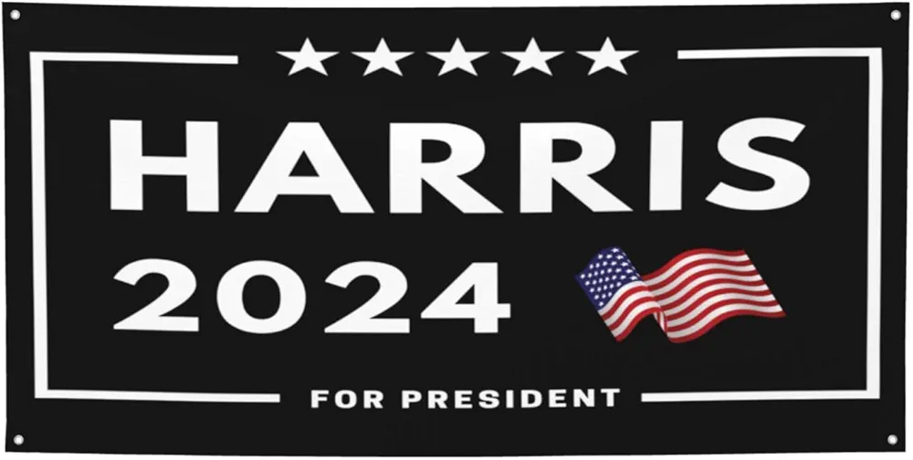 Kamala Harris for President 2024 Banners Flag Signs, Personalized Banner for Indoor Outdoor Decoration Banner Room Wall Signs for Garden Yard Party Holiday Home Decorations Small