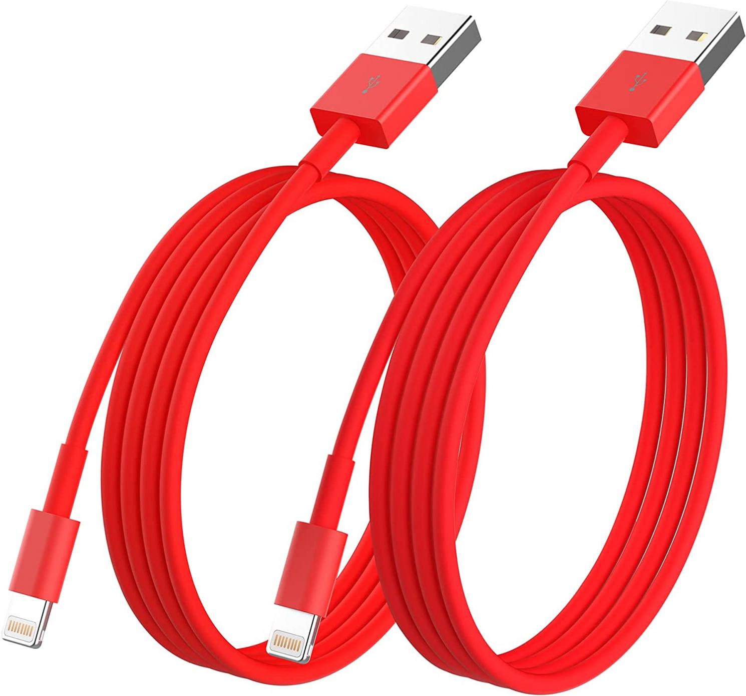 iPhone Charger, [Apple MFi Certified]2Pack 3ft Fast Lightning Cable for Long iPhone Cable Cord, Apple Charging Cable Cord for iPhone 12/11 Pro/11/XS MAX/XR/8/7/6s/6/5S/SE iPad/Air Original Red