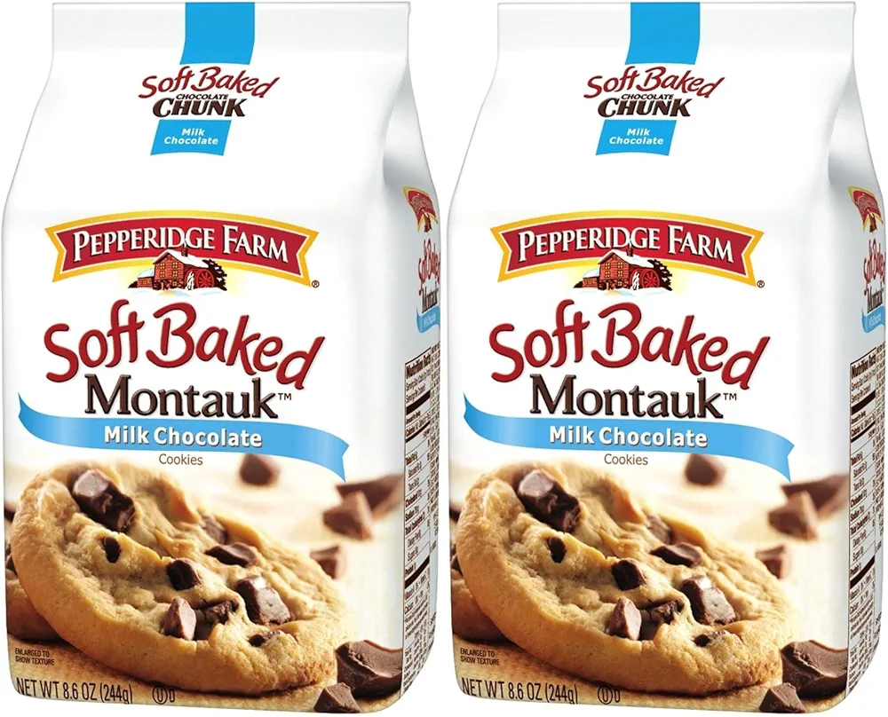 Pepperidge Farm Soft Baked Cookies, Montauk Milk Chocolate Chip, 8.6 Ounce (2 Bags)