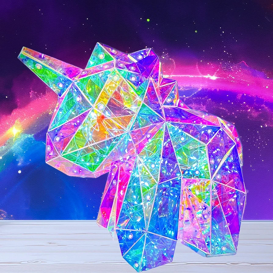 In His Name: LED Unicorn Night Light for Girls & Kids - Colorful Unicorn Lamp for Girls Room - Premium Bedside Unicorn Light & Cute Night Light for Kids - Unique Kids Night Light Lamp Gifts