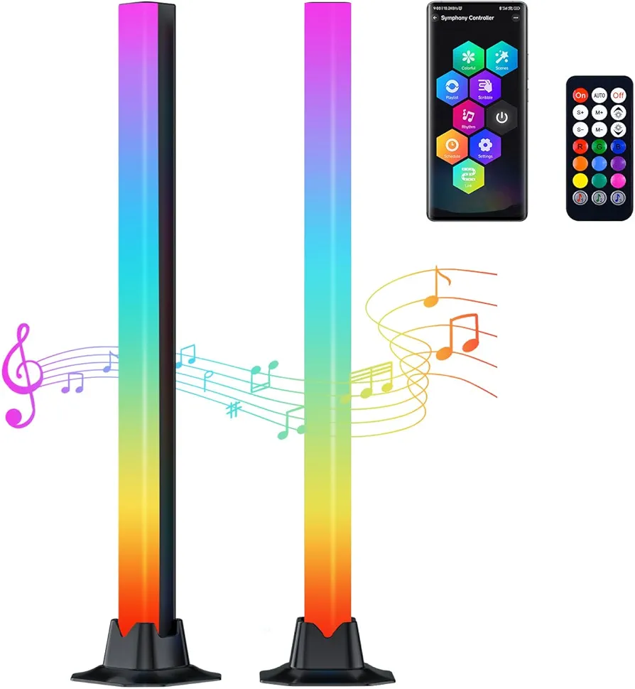 G-STORY RGB Light Bar, Music Sync LED desktop light, USB Powered backlight,Remote Control Color Changing Gaming TV Backlight,music Modes for PC Room Monitor Ambient Lighting