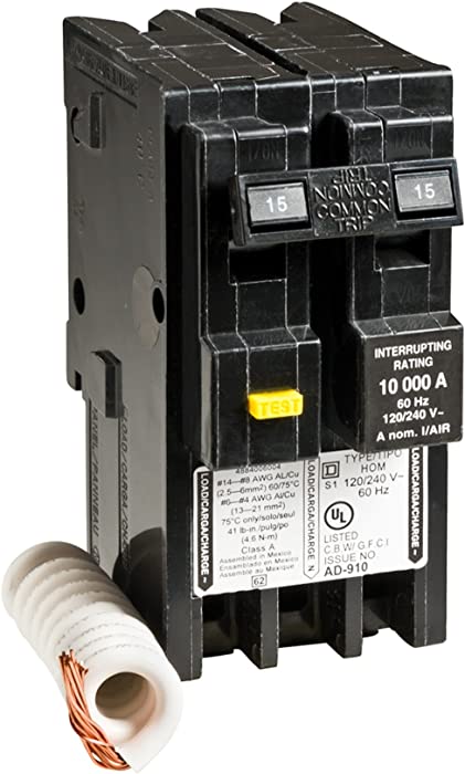 Square D - HOM215GFI Homeline 15 Amp Two-Pole GFCI Circuit Breaker