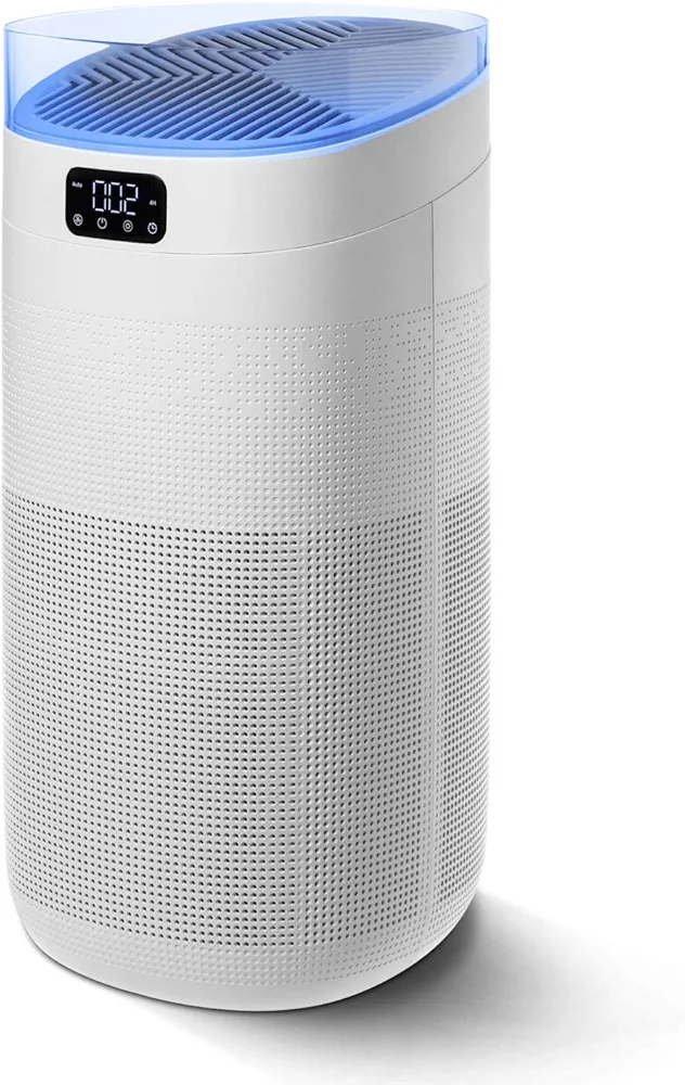 Compass Home Smart Air Purifier - H13 HEPA Filter 3-Stage Air Filtration for Allergies, Pollen, Dust, Odors, Smoke, Pet Dander, Bacteria with Auto Air Sensor and Sleep Mode for Large Room Air Purifier