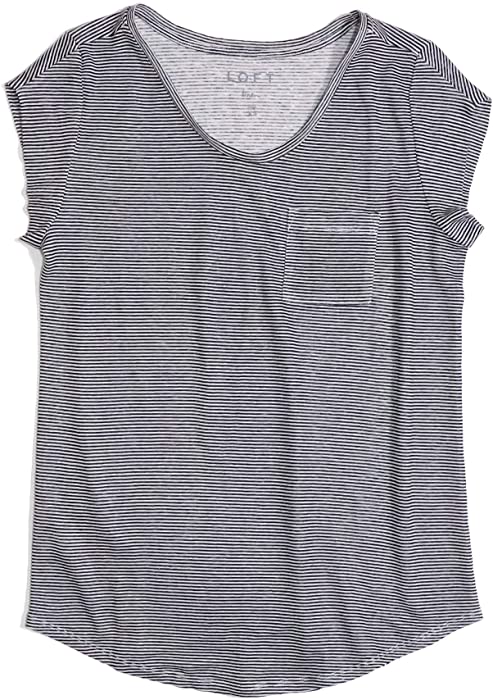 Ann Taylor LOFT Women's Pocket Linen Tee