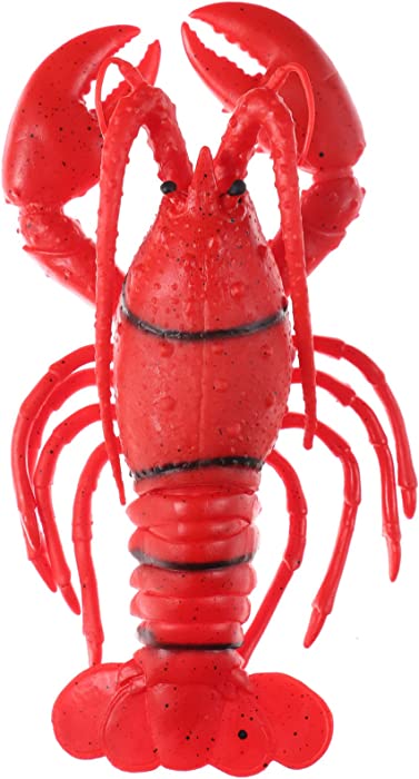 Abaodam Rubber Lobster Toy, Simulation Soft Lobster Shape Pinch Childrens Shower Toys Lobster Decoration Party Favors Desktop Decoration Ornament Bath Toy for Kid Boys Girls Toddlers