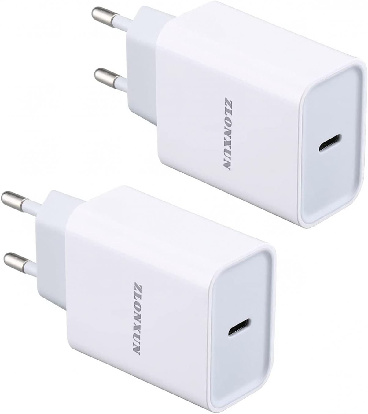 European Charger 2-Pack Europe Fast USB C Charger Plug for iPhone 13/12/12 Pro/13 Pro/11 Pro/11 Pro Max/11/12 Pro Max/12 Mini/SE 2020,Samsung S21/S20 (2 Packs)