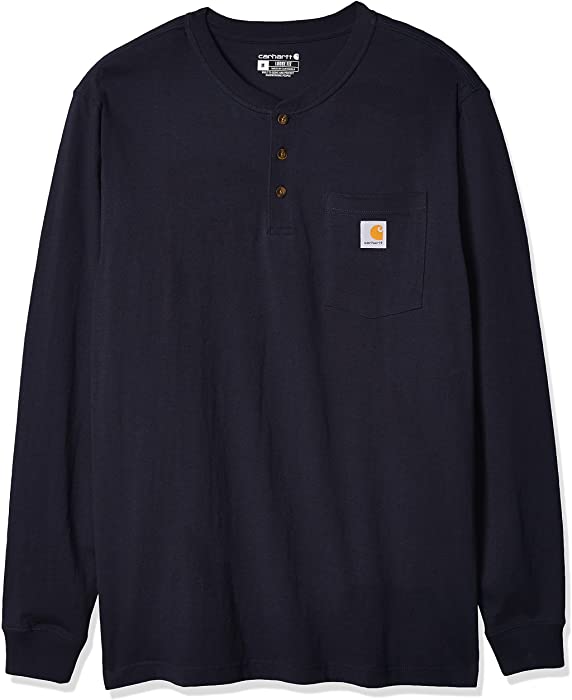 Carhartt Men's Loose Fit Heavyweight Long-Sleeve Pocket Henley T-Shirt