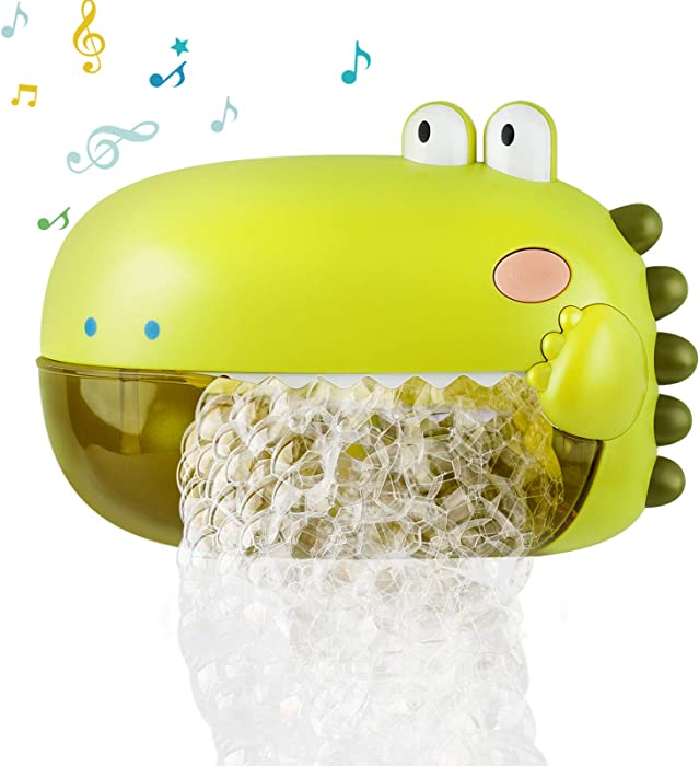 Lehoo Castle Bath Toys,Toddler Bath Bubble Machine Bathtub Toy Dinosaur,250ML Capacity,12 Children’s Songs, Bathtime Shower Bath Wall Toy Bubble Maker, Gift for Kids