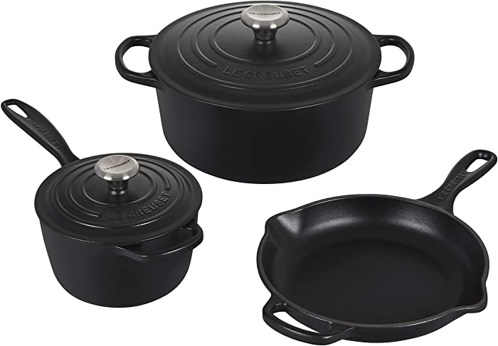 Le Creuset Enameled Cast Iron Signature Cookware Set, 5 pc. , Licorice