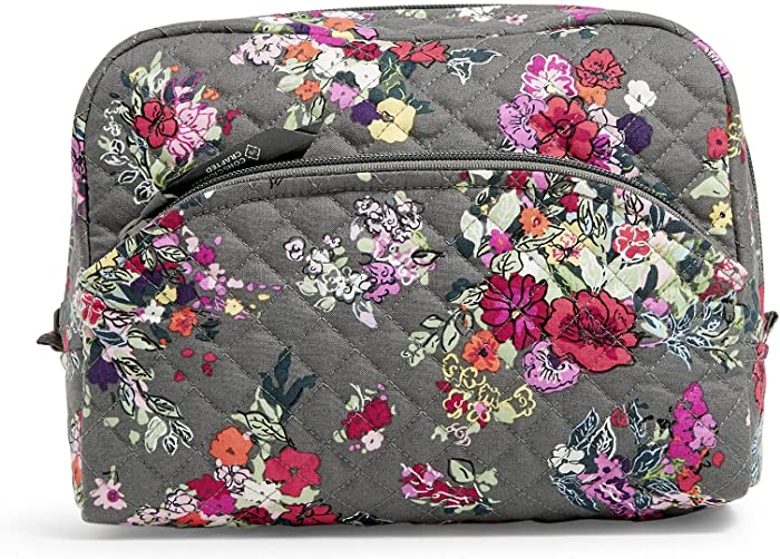 Vera Bradley Women's Cotton Large Cosmetic Makeup Organizer Bag