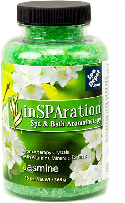 inSPAration Jasmine Aromatherapy Crystals for Spa, Hot Tub & Bath 13 oz.