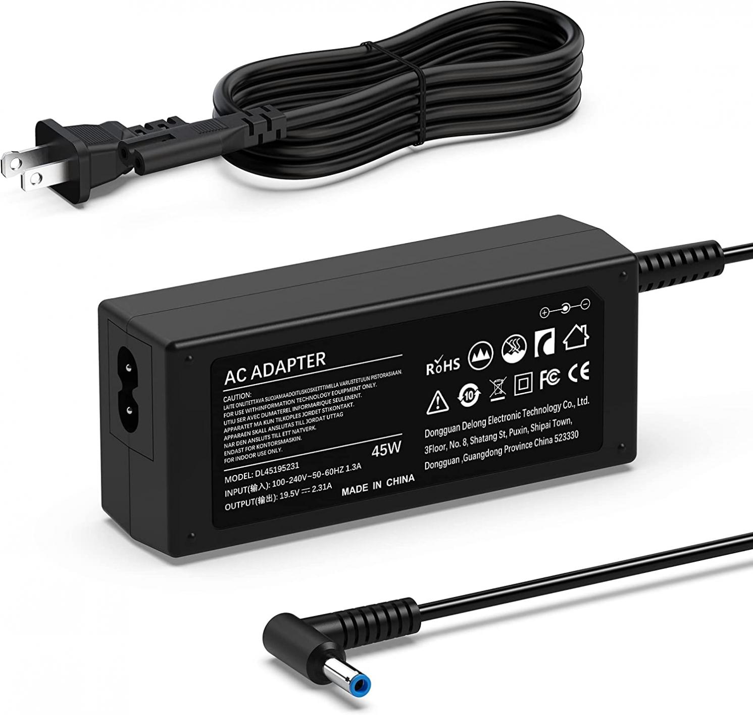 45W Laptop Adapter Charger for Hp Stream 360 11 13 14 14-ax010wm 14-ax020wm 11-y010wm 11-d010wm 11-p015wm 11-r015wm hp 11-r014wm 11-y010nr -19.5V 2.31A Notebook Power Supply Cord…