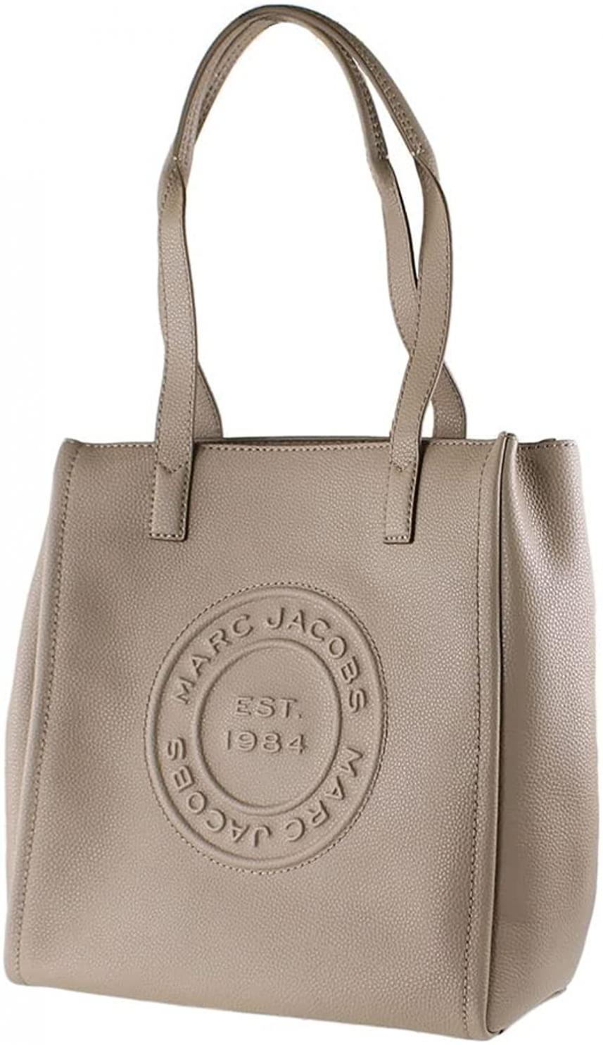 Marc Jacobs H051L01FA21-053 Greige Gray/Beige Signature Logo Womens Tote Bag